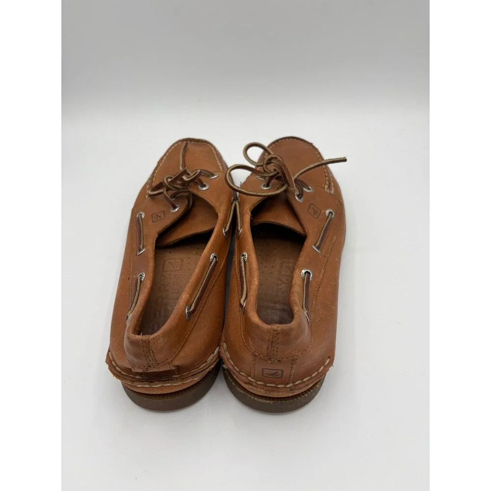 Sperry Top-Sider Mens Authentic Original 2-Eye Leather Boat Shoe Tan 12M 0197640